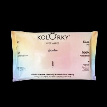 KOLORKY Wet Wipes Bamboo 100% biodegradibilné detské vlhčené obrúsky z bambusovej viskózy 60 ks