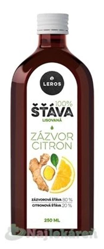 LEROS 100% zázvor a citrónová šťava 250 ml