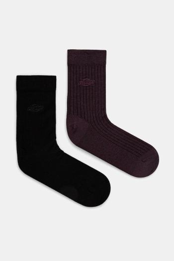 Ponožky Dickies RIB 2-pak fialová farba, DK0A4Z3X