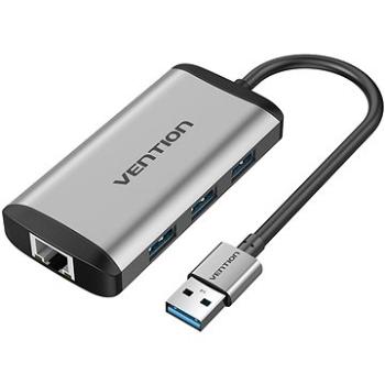 Vention USB 3.0 to 3× USB 3.0 + RJ-45 Gigabit Ethernet Adaptér (CKBHB)