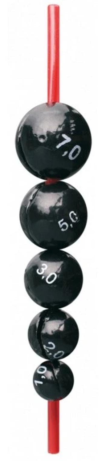 Cralusso záťaž globular wieght with silicone - 7 g 5 ks