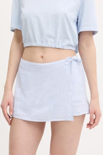 Ľanová sukňa Hollister Co. mini, puzdrová, KI343-5027