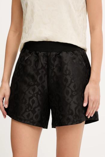 Šortky EA7 Emporio Armani čierna farba, vzorované, vysoký pás, AF15382.7W000484