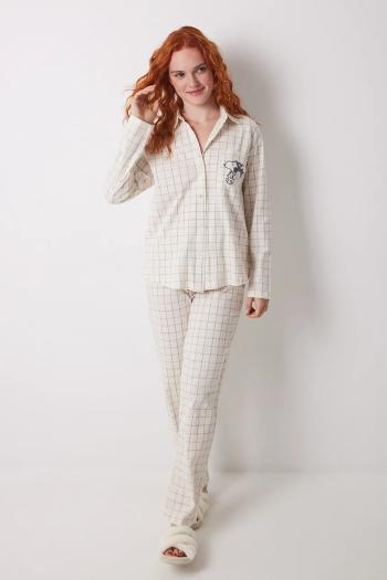Bavlnené pyžamo women'secret dámske, béžová farba, bavlnené, 3599167