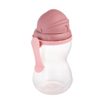 CANPOL BABIES Športová fľaša so slamkou, ružová 370 ml