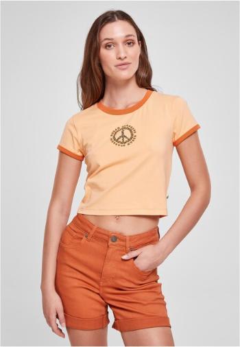 Urban Classics Ladies Stretch Jersey Cropped Tee paleorange/vintageorange - XXL