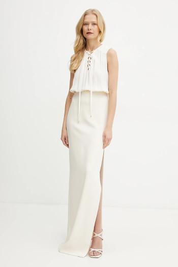 Šaty Elisabetta Franchi béžová farba, maxi, priliehavé, ABR3851E2