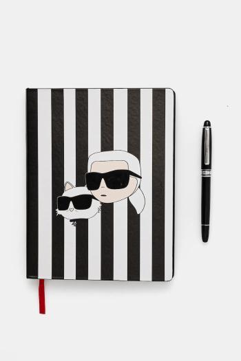 Zápisník a pero Karl Lagerfeld Ikon 2.0 čierna farba, A1M42035