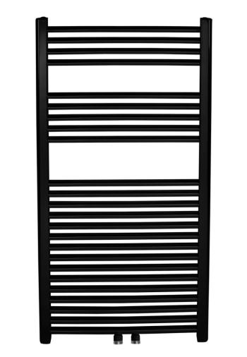 NOVASERVIS - Vykurovacie teleso čierné - rovné, stredové pripojenie 450/1600/RS,5