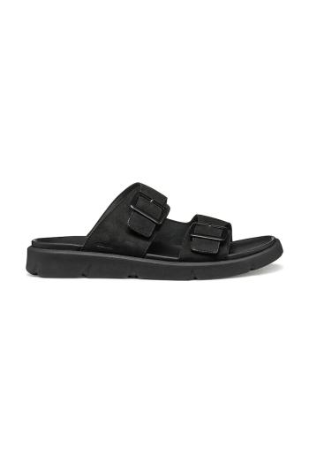 Nubukové šľapky Geox U XAND 2S pánske, čierna farba, U46BGA 00032 C9999
