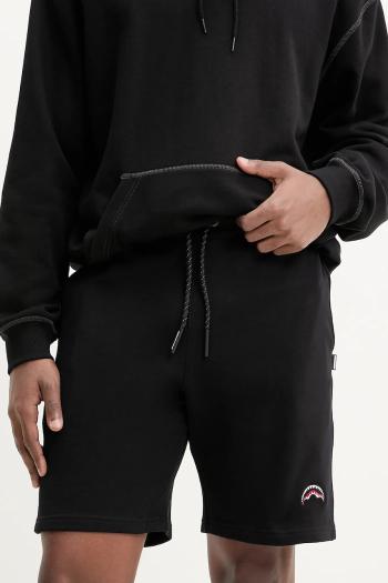 Bavlnené šortky Sprayground pánske, čierna farba, SP141BLK