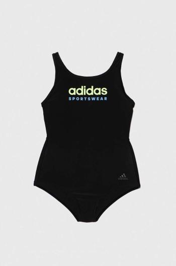 Jednodielne detské plavky adidas Performance čierna farba