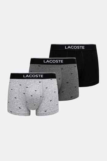 Boxerky Lacoste 3-pak pánske, šedá farba, 5H1299