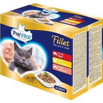 Prevital NATUREL dusené filetky v omáčke 12× 85 g (5999566110184)