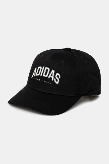 Šiltovka adidas U VARSITY CAP čierna farba, s nášivkou, JP4818