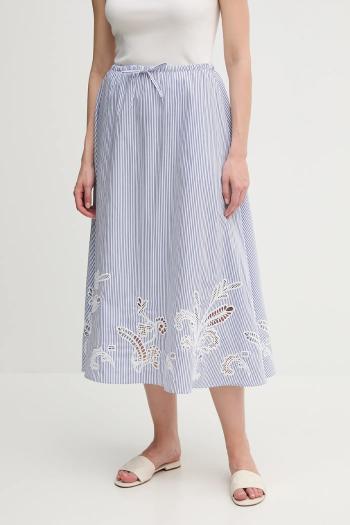 Bavlnená sukňa Tommy Hilfiger midi, áčkový strih, WW0WW46168