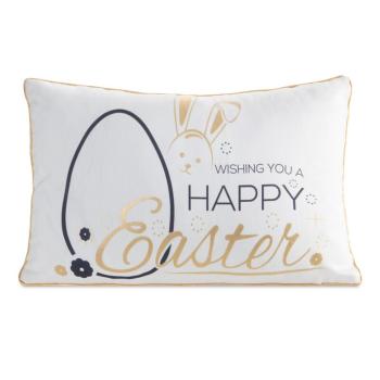 ArtFir Veľkonočná obliečka na vankúš EASTER 48 | biela/zlatá 30 x 50 cm