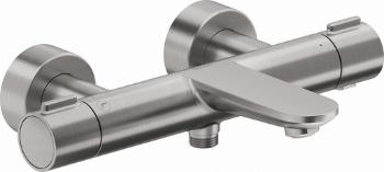 Duravit Wave termostatická vanová baterie, kartáčovaný nerez WA5220000070