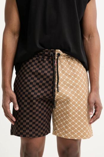 Bavlnené šortky Sprayground pánske, hnedá farba, 20SP029D