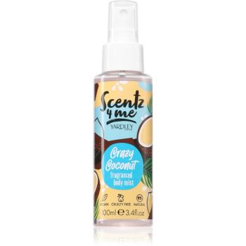 Yardley Scentz 4 Me Crazy Coconut telová hmla pre ženy 100 ml