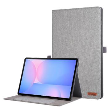 FABRIC Zaklápací kryt pre Samsung Galaxy Tab S10 FE+ šedý