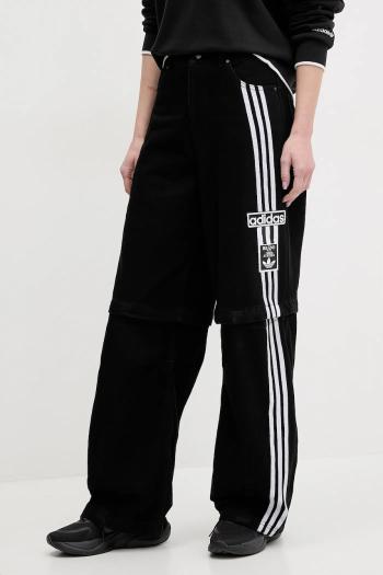 Rifle adidas Originals DENIM PANT dámske, vysoký pás, JD0082
