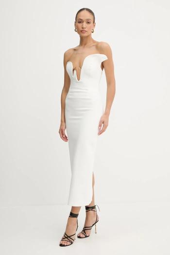 Šaty Bardot ROSALYN čierna farba, maxi, priliehavé, 59733DB
