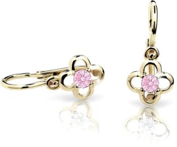 Cutie Jewellery Zlaté detské náušnice C1944-10-X-1 ružová