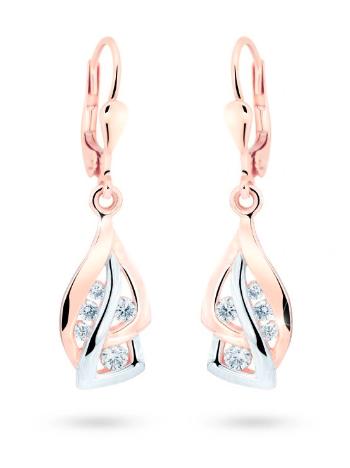 Cutie Jewellery Luxusné náušnice z ružového zlata s trblietavými zirkónmi Z8045-55-10-X-4