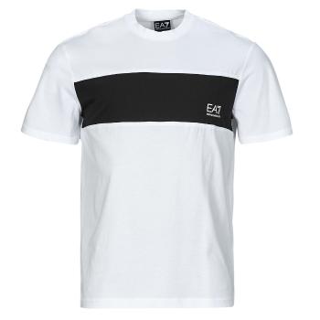 Emporio Armani EA7  ATHLETIC COLORBLOCK TSHIRT  Tričká s krátkym rukávom Biela