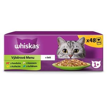 Whiskas kapsičky výberové menu v želé pre dospelé mačky 48× 85 g (8410136026072)