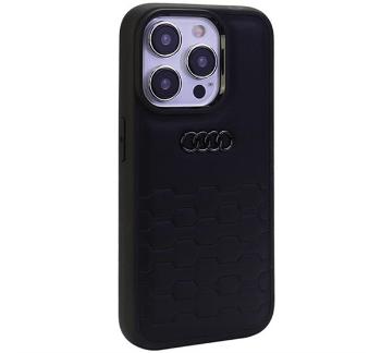 Audi GT Synthetic Leather Apple iPhone 15 Pro Max tok, fekete