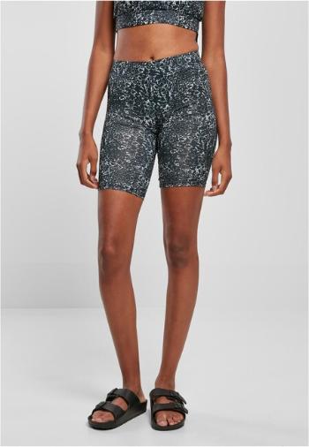 Urban Classics Ladies Tie Dye High Waist Cycle Shorts black/white - XL