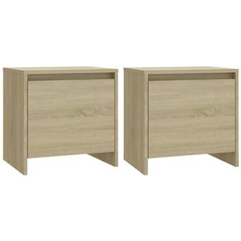 SHUMEE Nočné stolíky 2 ks dub sonoma 45 × 34 × 44,5 cm drevotrieska, 809870