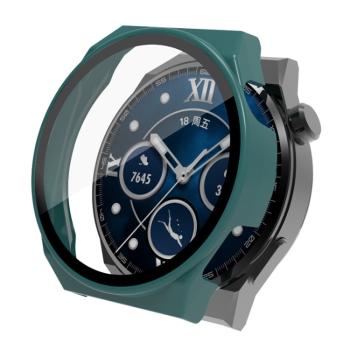 Plastový kryt s ochranným sklom pre Huawei Watch GT 3 Pro 46mm zelený