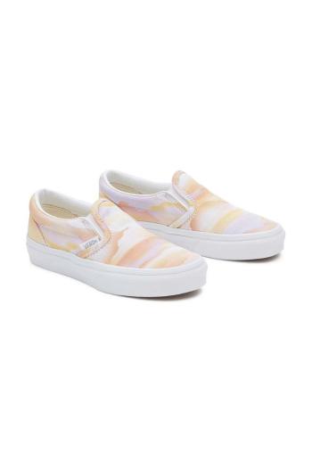 Detské tenisky Vans UY Classic Slip-On oranžová farba