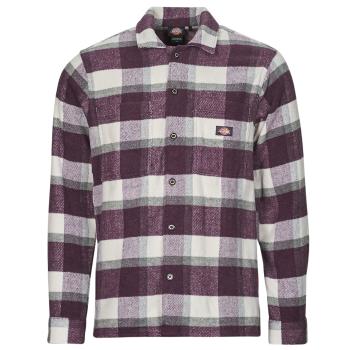 Dickies  PLAID COALING LS SHIRT  Košele s dlhým rukávom Fialová