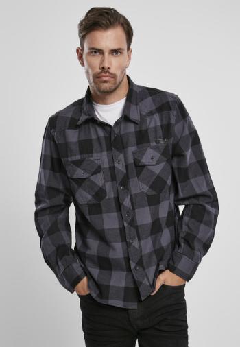 Brandit Checked Shirt black/charcoal - L