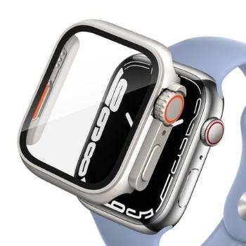 Tech-Protect Defense 360 puzdro so sklom na Apple Watch 10 46mm, titanium/orange