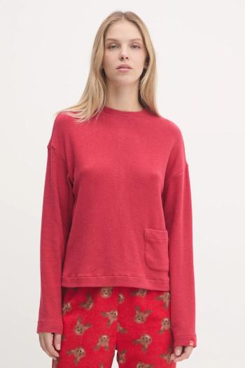 Pyžamové tričko s dlhým rukávom United Colors of Benetton červená farba, 3Q413M06F