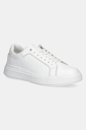 Tenisky Calvin Klein LOW TOP LACE UP WOVEN biela farba, HM0HM01659