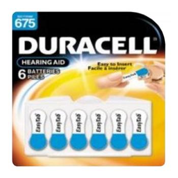 DURACELL 675 EASYTAB 1.4V, 6 BATÉRIÍ