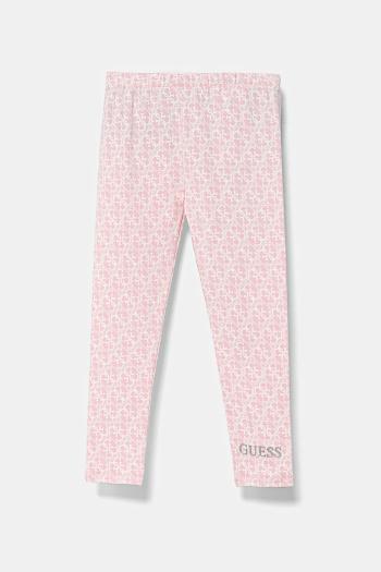 Detské legíny Guess ružová farba, vzorované, K5RB01 J1314