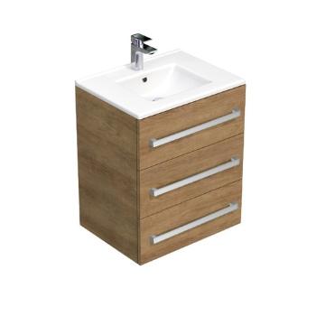Kúpeľňová skrinka s umývadlom SAT Cube Way 60x76,5x46 cm dub Hickory CUBE46603DHMOD