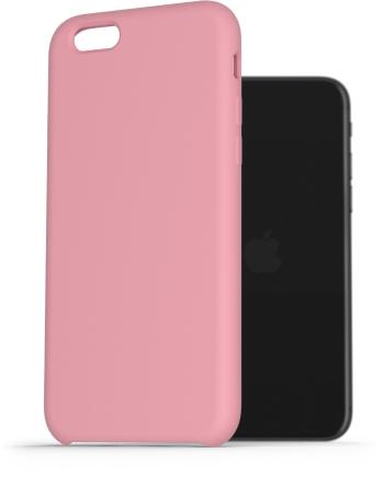 Telefon tok AlzaGuard Premium Liquid Silicone Case iPhone 7 / 8 / SE 2020 / SE 2022 rózsaszín tok