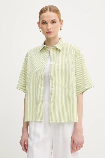 Košeľa United Colors of Benetton zelená farba, regular, s klasickým golierom, 5SZRDQ0C0