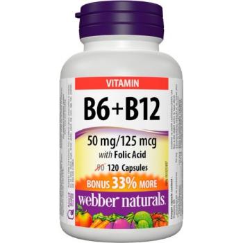 WEBBER NATURALS Vitamín B6+B12+Folic Acid 120 tabliet