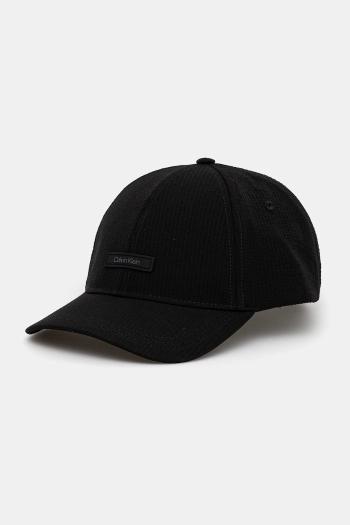 Šiltovka Calvin Klein pánske, čierna farba, s nášivkou, K50K512974