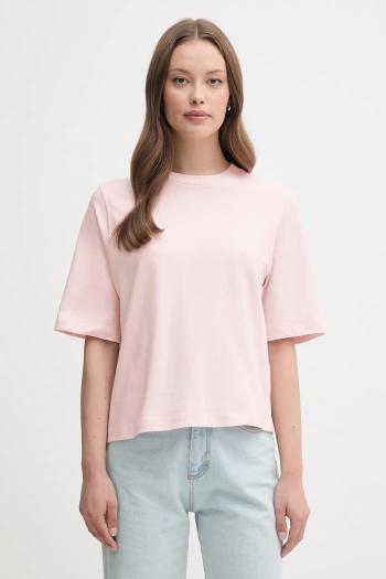 Bavlnené tričko United Colors of Benetton dámske, fialová farba, 3BL0E17G5