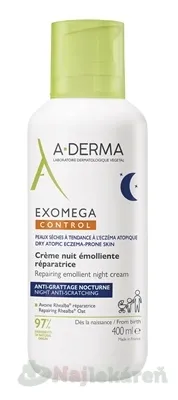 A-Derma Exomega Control Regeneračný emolienčný nočný krém 200 ml